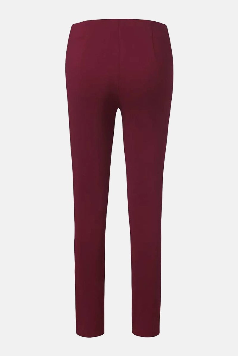 Tchibo Women Regular Fit Stretchable Plain Pants, Red - Image 2